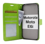 Crazy Horse Wallet Motorola Moto E6i (Grön)