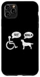 Coque pour iPhone 11 Pro Max Blague humoristique en fauteuil roulant pour fauteuil roulant handicapé s'asseoir et marcher