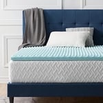LUCID Surmatelas 120 x 190 cm | Conception Ergonomique Alvéolée et Respirante | Mousse à Memoire de Forme avec Gel Rafraichissant |Épaisseur 5 cm, 1 personne