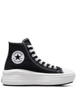 Converse Womens Move Hi Top Trainers - Black/White, Black/White, Size 5, Women