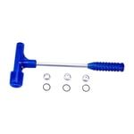 Marteau extracteur de balles à percussion en métal avec trois jeux,outil de retrait manuel,extracteur de balles de réparation multifonctionnel,outil de sécurité professionnel - Type Blue
