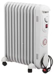 New Oil Filled Radiator 2500W 11 Fin – Electric Heater, Portable with Timer