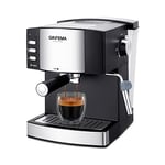 GRIFEMA GC3002 Cafetière Expresso et Cappuccino, Machine à Cafe 850W, Réservoir d'eau de 1,6 L, Buse Vapeur, 20 Bars, Alliage d'aluminium, Noir, Exclusivité Amazon