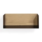 Ethnicraft, U shelf 70x15 cm ek/svart metall