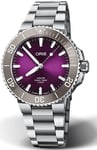 Oris 01 400 7769 4188-SET Aquis Violetti/Teräs Ø41.5 mm