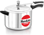 Hawkins Classic CL8W 8 L Aluminum Pressure Cooker, Medium, Silver, 8-Liter Wide