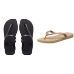 Havaianas, Women's, Flash Urban, Beach Sandals, Black, 6/7 UK, Women's, Top Tiras, Flip Flop, Rose Gold, 6/7 UK