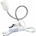 Spot E27 Clamp För läslampa i sängen, AC 230v, Clip Socket Kabel Med Switch, Lamp Clamp E27 Clip Flexibel Svanhalslampa För Aquarium Pla null none