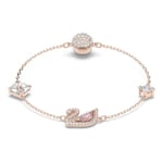 Swarovski armbånd Dazzling Swan bracelet Magnetic closure, Swan, Pink, Rose gold-tone plated - 5472271