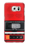 Red Cassette Recorder Graphic Case Cover For Samsung Galaxy S6