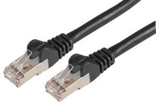 Ethernet-kabel CAT 6a - 0,5m - Sort