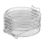Dehydrator Rack for Ninja Foodi Accesories, Dehydration Grill Accessories Food-Grade Stackable 5-Layer Air Fryer Kitchens Food Tool Oven Drying Tray BBQ 25.3 * 23.5 * 6.5 cm