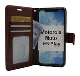 Crazy Horse Wallet Motorola Moto E6 Play (Brun)