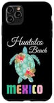 Coque pour iPhone 11 Pro Max Huatulco Beach Mexico Floral Turtle Match de vacances en famille