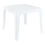 Décoshop26 - Petite table design moderne en plastique blanc pour intérieur ou extérieur