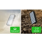 32LED Solar Power Bank W/4 USB 3 Light Modes 30000mah Portable Phone Charger