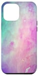 Coque pour iPhone 12 Pro Max Turquoise rose corail dégradé