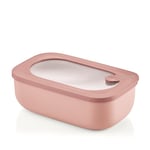 Guzzini - Kitchen Active Design, STORE&MORE BIO, Rectangular Airtight Fridge/Freezer/Microwave Containers - Peach Blossom Pink, 20 x12 x h7cm | 900 ml - 171001251