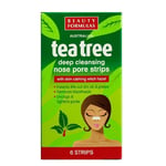 Beauty Formulas Tea Tree Nose Pore Strips 6's (( TWELVE PACKS ))