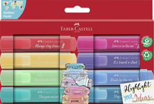 Faber-Castell 254626 – Highlighter Set TL 46, 8-Piece Case, Pastel Colours, with