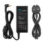 DTK 19V 3.42A 65W Laptop Charger for Acer Notebook Computer PC Power Cord Supply Lead AC Adapter Aspire Extensa TravelMate TimelineX series Connector:【5.5 x 1.7mm】