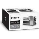 Philips Industrial Alkaline 9V batterier, 10 st.