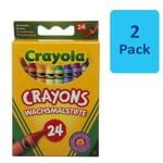 2 x Crayola Coloured Crayons Non-Toxic Comes In Assorted Colour Pack Of 24