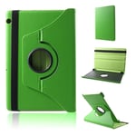Huawei MediaPad T5 roterande  tablett skyddsfodral av syntetläder med litchifrukts textur - Grön