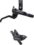 SHIMANO Deore BR-M6120/BL-M6100 Deore bled brake lever/post mount 4 pot calliper, front right, Black, M6120RF