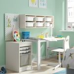 IKEA IKEA TROFAST förvaringskomb med back/brickor, vit vit/grå, 34x44x56 cm 34x44x56 cm