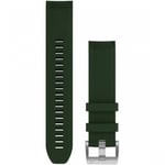Garmin Armband 22mm QuickFit Silikon Tallgrönt/Silver 010-13008-01