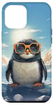 iPhone 14 Pro Max Cool Penguin with Sunglasses in Ice Water Antarctic Case