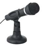 Docooler Mini Microphone 3.5mm Jack Desk Microphonewith Stand for Computer Gaming Recording Chatting Singing Meeting