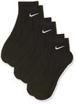 Nike U NK Everyday Cush QTR 3PR Chaussettes Homme, Blanc/Noir, M (Taille Fabricant : 38-42)