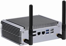 Mini Pc Sans Ventilateur,Amd Ryzen 5 5600U Win 11,Mini Pc De Bureau Double Lan,Nvme Ddr4 Wifi6,2 * Hdmi,5 * Usb,Bureau De Jeu