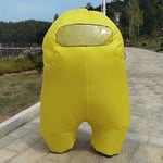 Halloween Uppblåsbar Among Us Kostym För Barn Vuxna Blås Upp Dräkt Rolig Cosplay Astronaut Disfraz Gonflable Sus Besättningsmedlem Present En Gul Yellow Adult 155 to 195cm