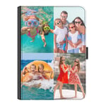Personalised Case For Apple iPad Air 4 (2020) 10.9 inch, 360 Swivel Leather Side Flip Cover, Customise with Photo Collage - Four Image, Borderless, Layout A