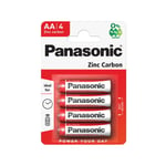 Panasonic Zinc Carbon AA Batteries - 4 Pack