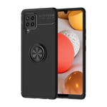 Samsung Galaxy A42 5G skal med Finger Ring och inbyggd plåt - Svart Svart
