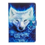 WDSUN 10 Inch Tablet Case Universal, PU Leather Protective Case Stand Cover for Huawei MediaPad T3/T5 10, iPad 10.2 2019, Samsung Tab A 10.1/Tab E 9.6, Lenovo Tab E10, Fusion5 10.1”, Wolf