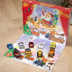 With 24 Small Doors Pull Back Car Toy Advent Blind Box Countdown Calendar