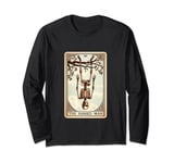 Tarot Card The Hanged Man Halloween Skeleton Gothic Magic Long Sleeve T-Shirt
