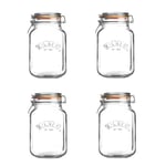Kilner 0025.543A Clip Top Jar, Glass - Pack of 4