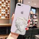 TREW Alternative statue art Cover Soft Shell Phone Case for iPhone 11 Pro XS MAX XR 8 7 6 6S Plus X 5 5S SE (Color : A2, Material : For iphone7 iphone8)