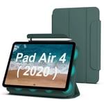 SURPHY Magnetic Case Compatible with iPad Air 4 10.9 2020, Ultra Slim Magnetic Back Auto Wake/Sleep Cover with Magnetic Clasp and Microfiber Lining for iPad Air 4 2020 (Green)