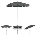 The Living Store Strandparasoll antracit 200x125 cm -  Parasoll & solskydd