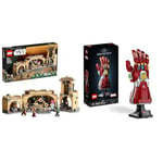 LEGO Star Wars Boba Fett’s Throne Room 75326 Building Kit for Kids Aged 9 and Up & 76223 Marvel Nano Gauntlet, Iron Man Model with Infinity Stones