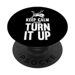 Keep Calm And Turn It Up - Resistance Indoor Bike Spinning PopSockets Swappable PopGrip