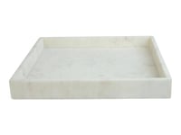 Bricka Kvadrat Marmor Vit 30x30 cm Form Living