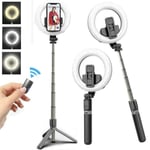 Selfie Stick Ring Light With Remote Control For Selfie Multifunctional Tripod